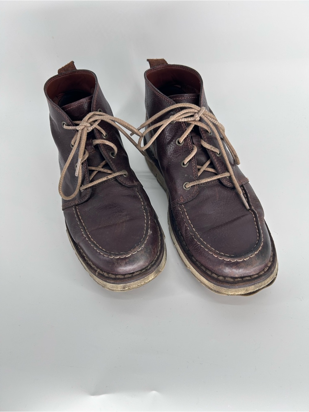 Timberland Dark Brown Leather Chukka Boots with Tan Laces